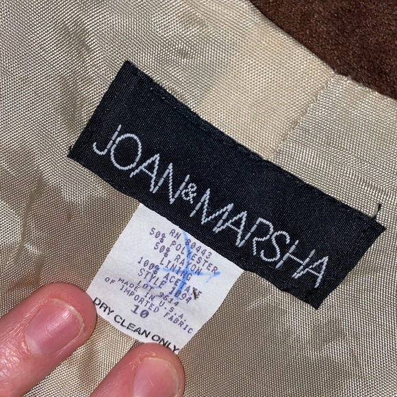 Joan and Marsha Navy and Brown Blazer Size 10 - Picture 6 of 8